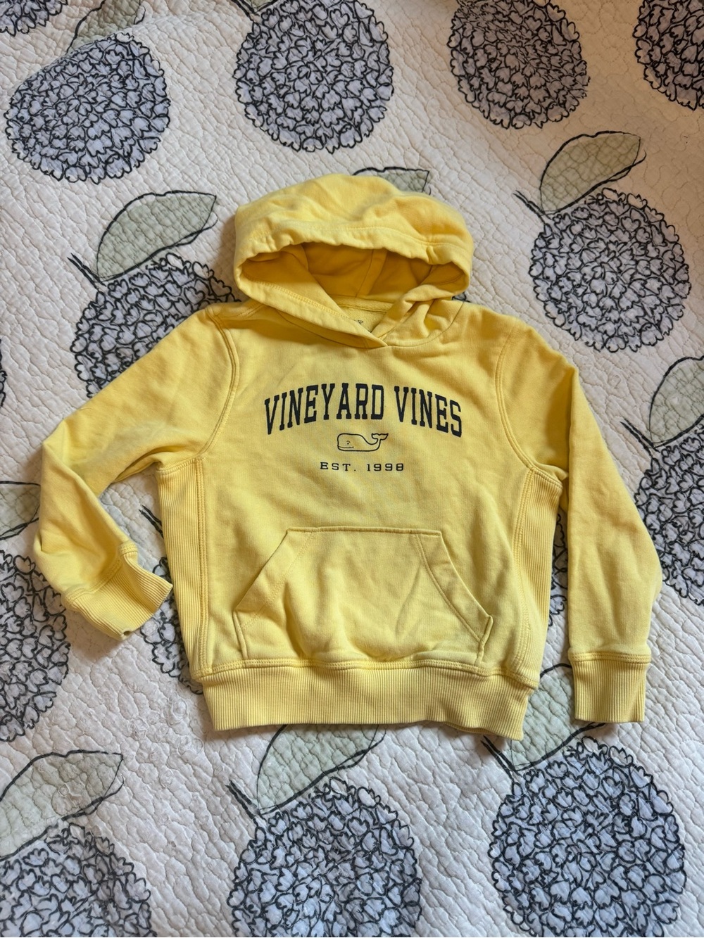 Vineyard Vines Hooded Sweatshirt, Toddler 4T, Summer Sweatshirt, Yellow